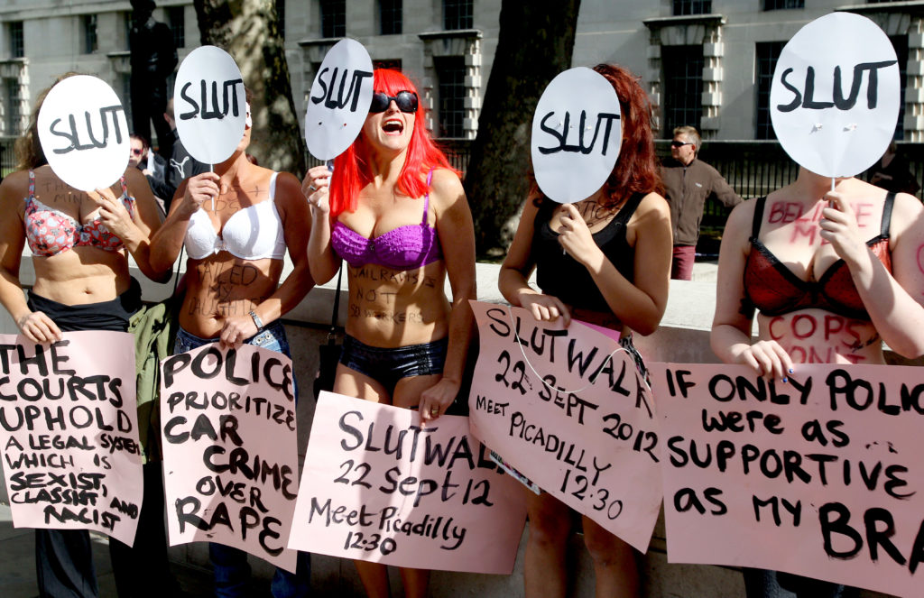 SlutWalkers protest at No 10